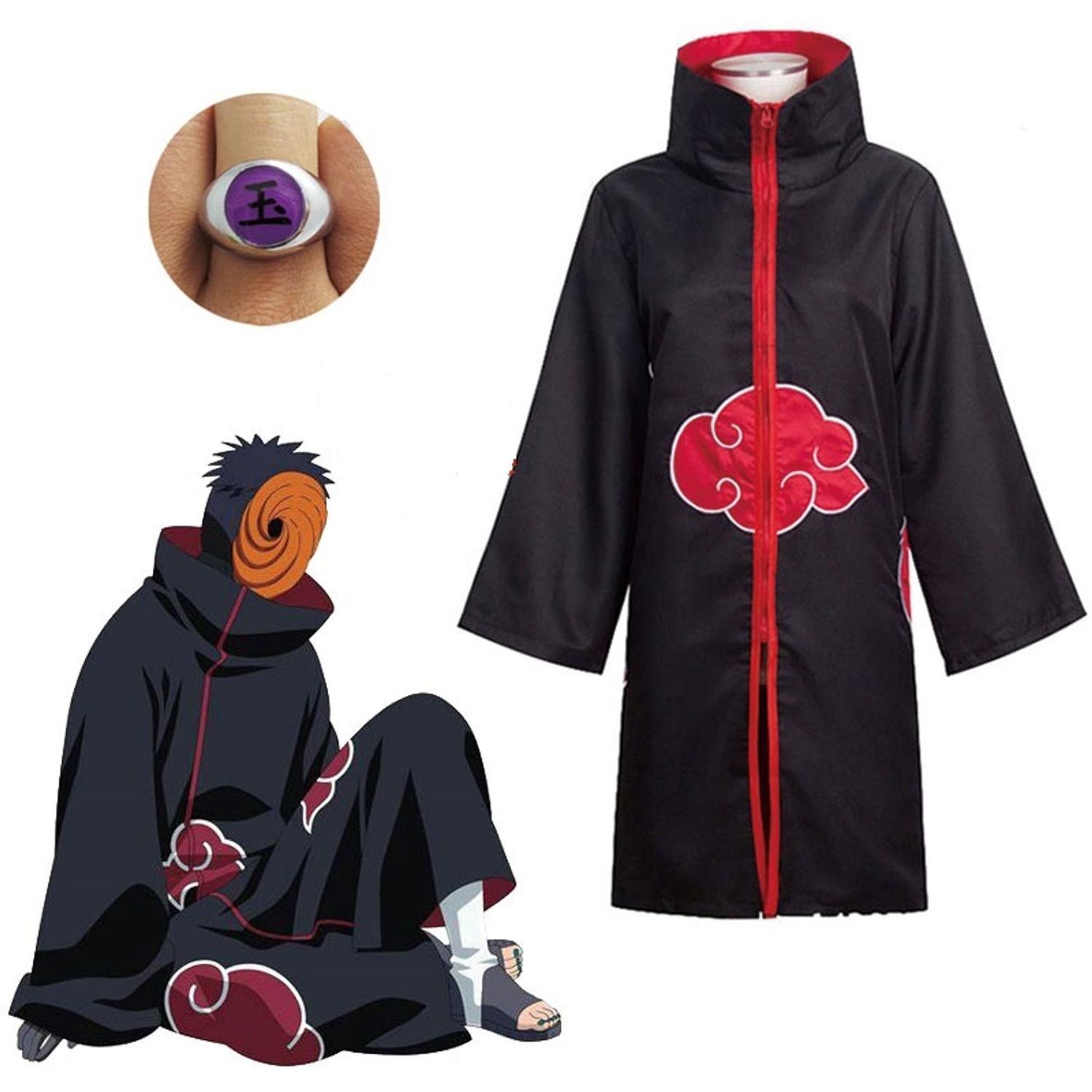 Manto Akatsuki Tobi Anime Cosplay Naruto Obito Uchiha - Ts Rock Heroes -  Fantasia - Magazine Luiza