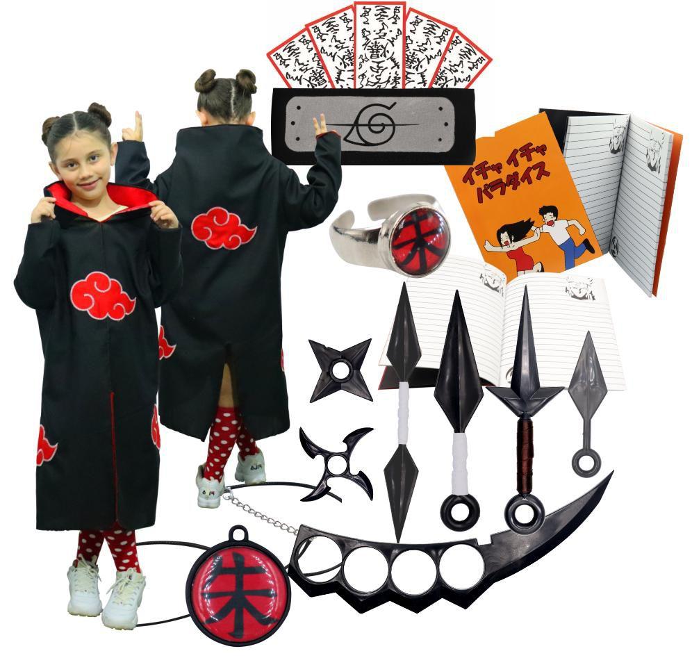 Colar Akatsuki Itachi Símbolo Nuvem Vermelha Naruto : : Moda