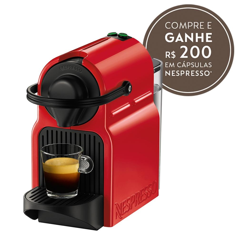 Máquina De Café Inissia Ruby Red Nespresso Cafeteira
