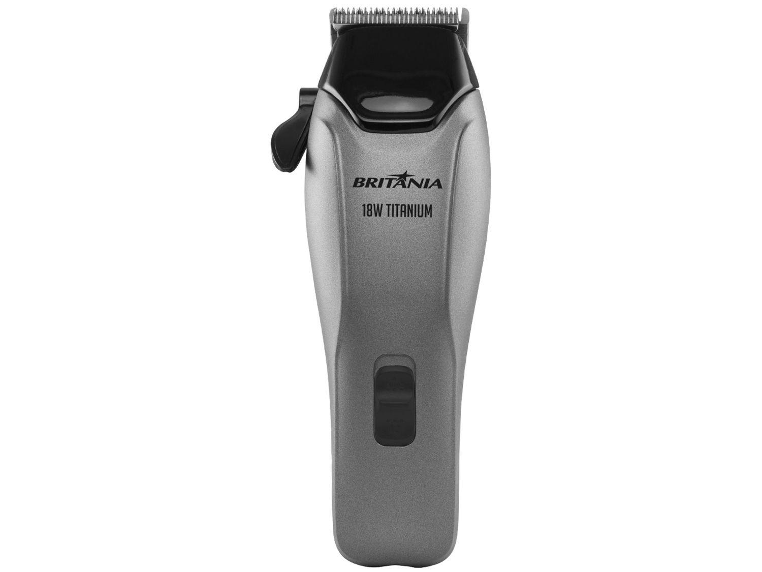 Máquina de Cortar Cabelo Britânia BCR18T Titanium 5 Níveis de Altura 1 Velocidade
