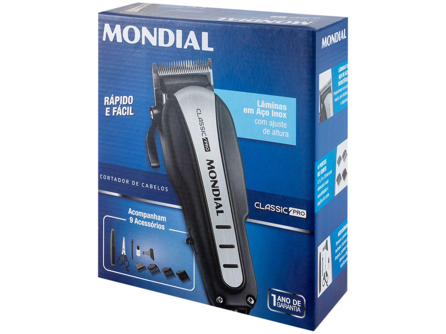 Máquina de Cortar Cabelo Mondial Classic Pro