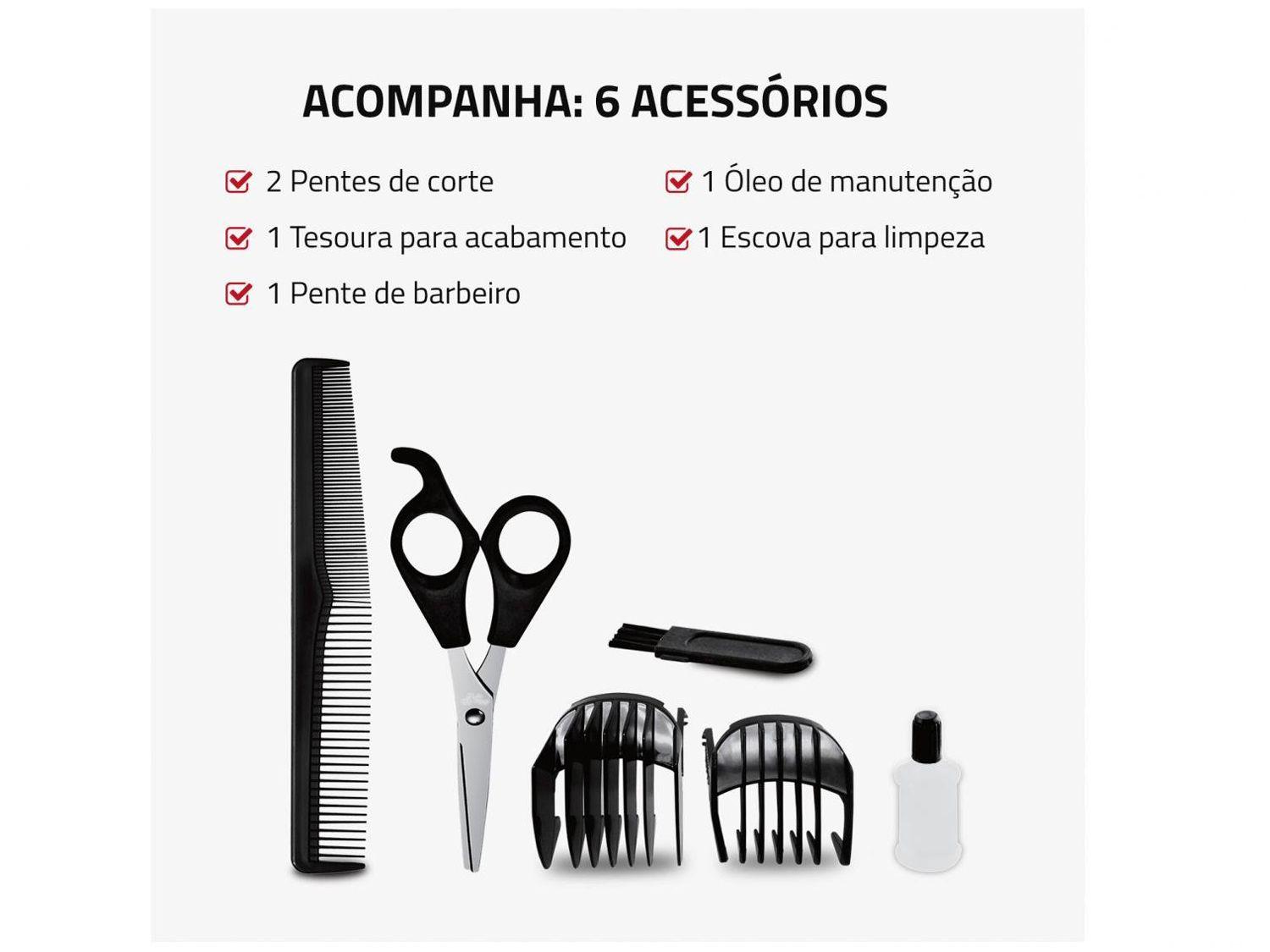 Máquina de Cortar Cabelo Mondial Flex Clipper