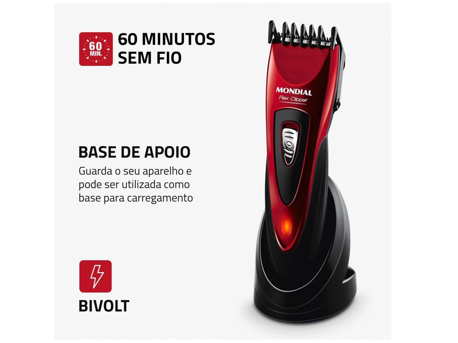 Máquina de Cortar Cabelo Mondial Flex Clipper