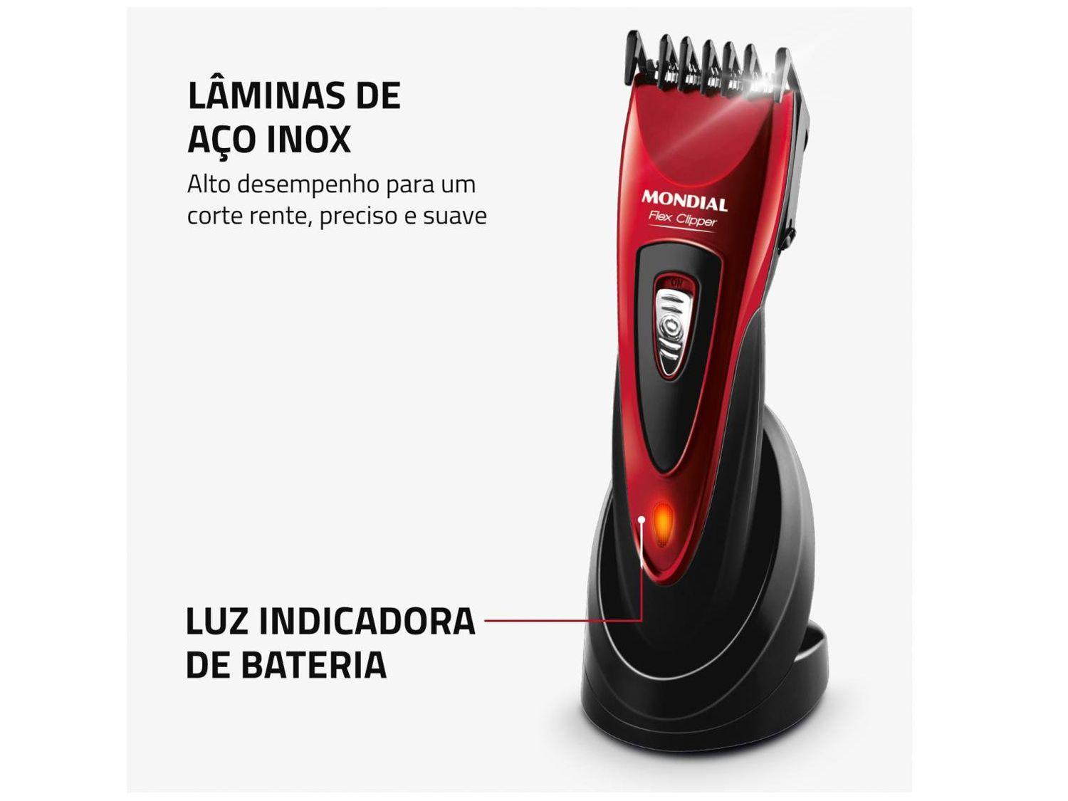 Máquina de Cortar Cabelo Mondial Flex Clipper