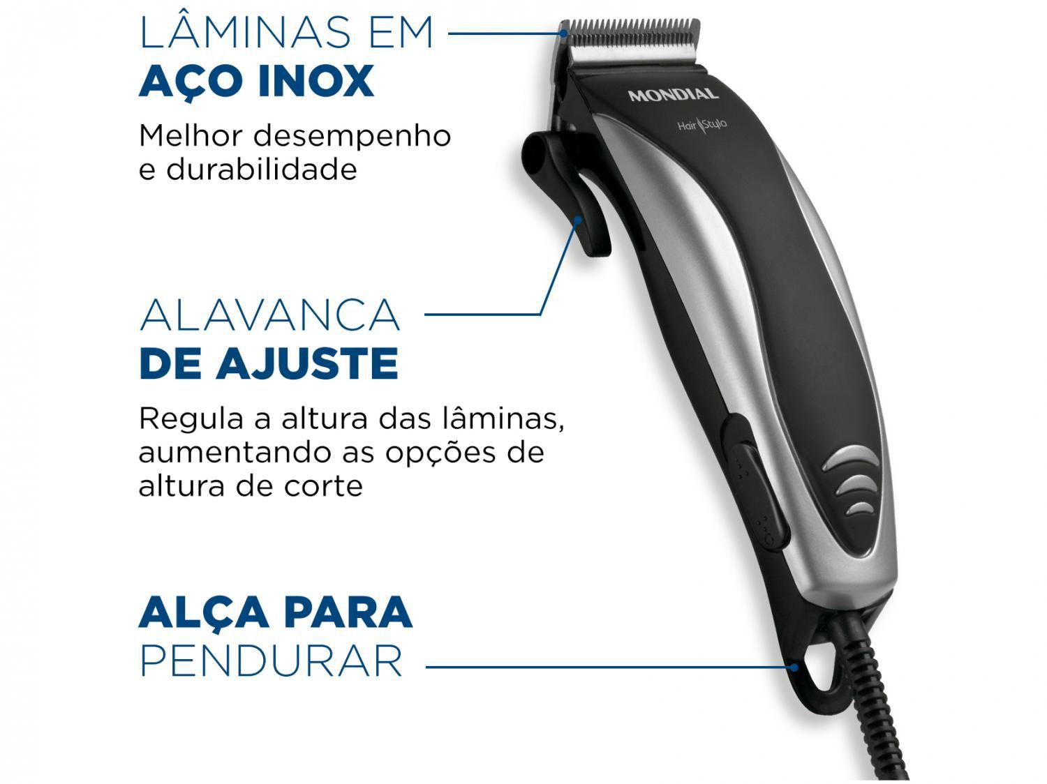 MÃ¡quina de Cortar Cabelo Mondial Hair Stylo