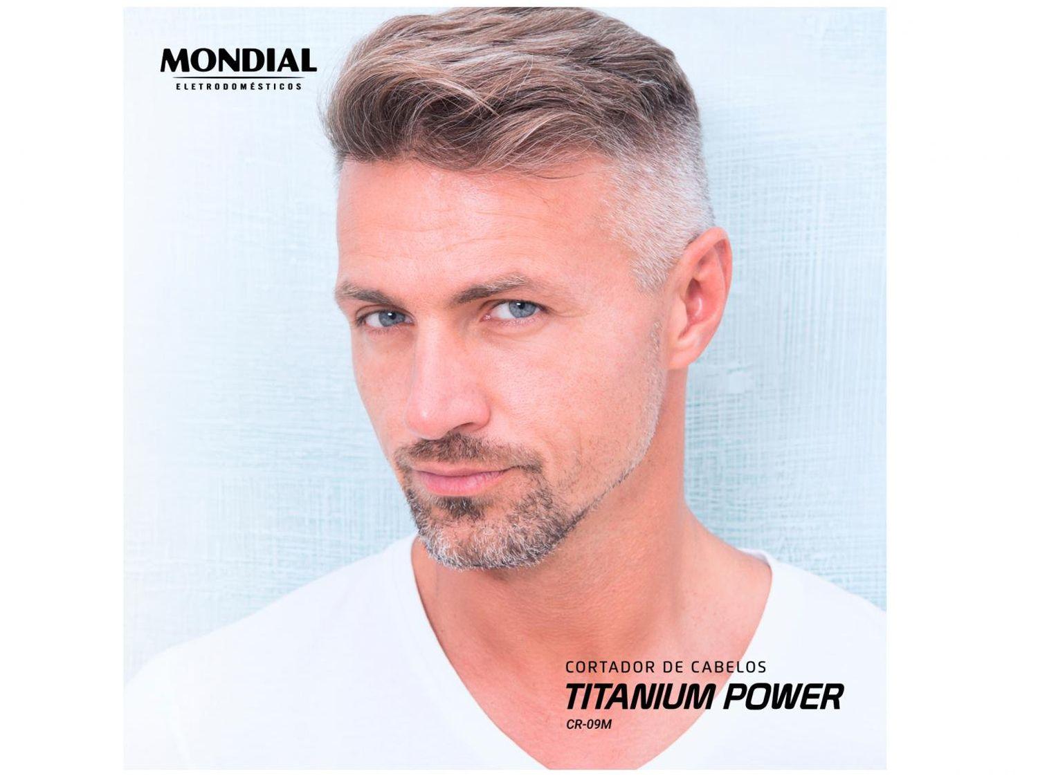 Máquina de Cortar Cabelo Mondial Titanium Power