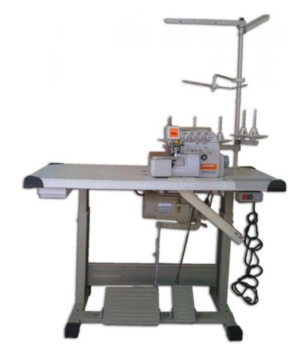 Máquina de Costura Overlock Industrial, 1 Agulha, 3 Fios, Lubrif