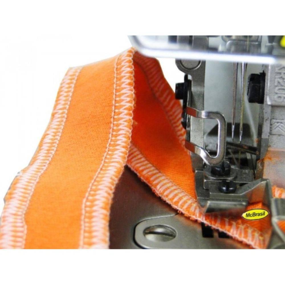 Máquina de Costura Overlock Industrial, 2 Agulhas, 4 Fios, Ponto Cadeia, Lubrif. Automática