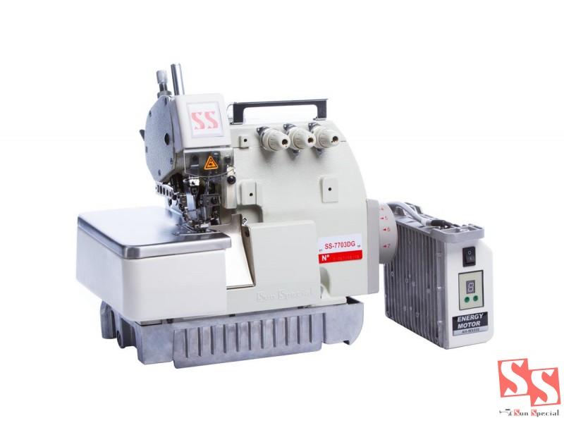 Máquina de Costura Overlock Industrial c/ BK, Direct Drive, 1 Agulha, 3