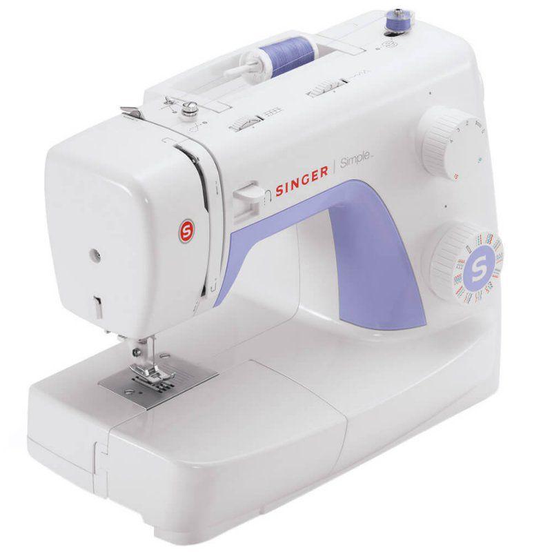 Máquina de Costura Portátil Singer Simple 3232 220V Branca e Lilás para