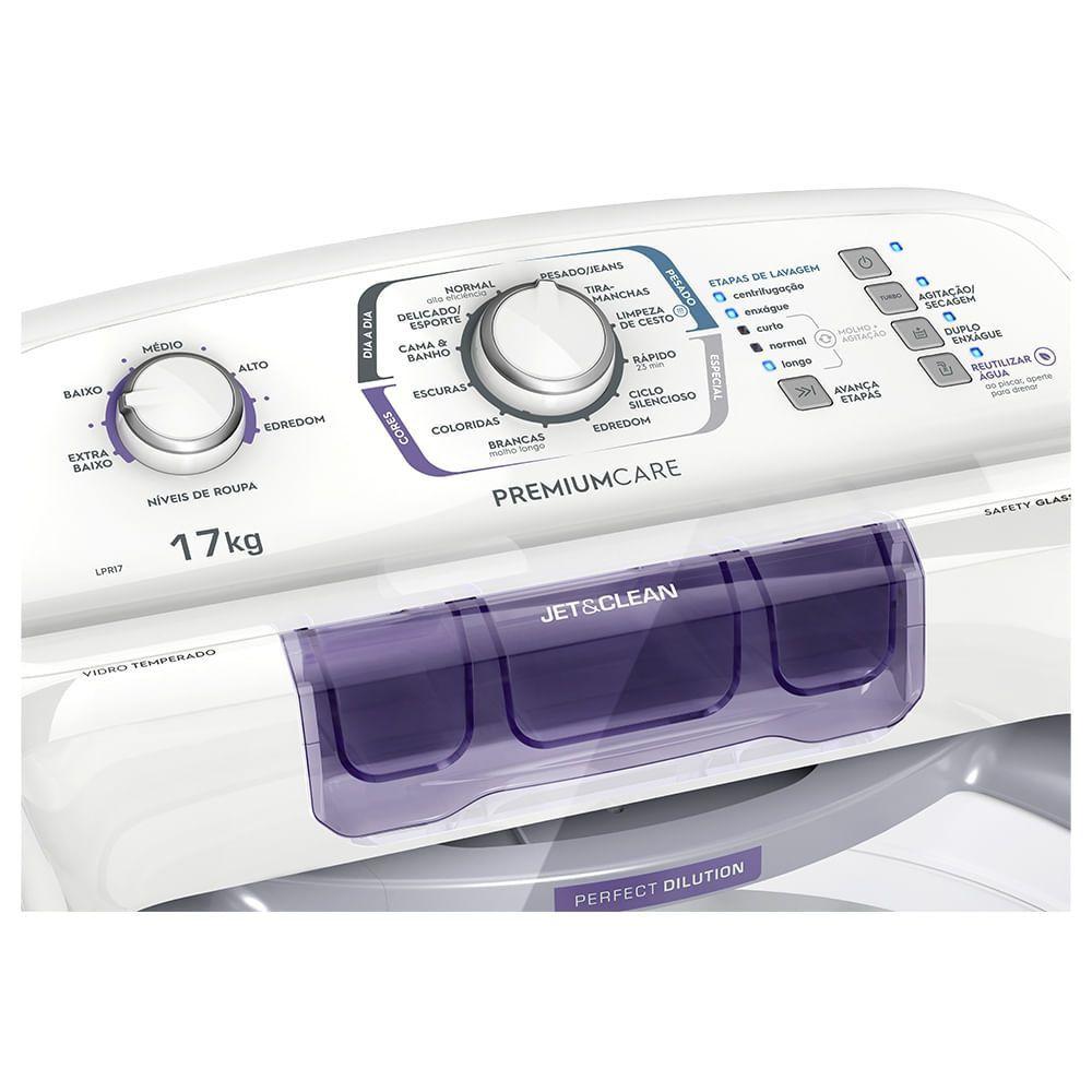 Máquina de Lavar 17Kg Electrolux Premium Care com Cesto Inox, Jet&Clean