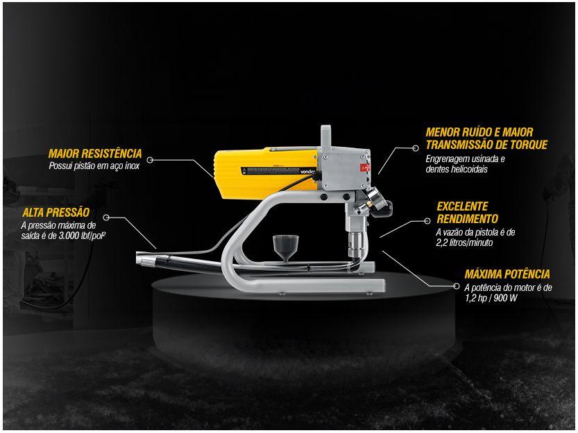 Máquina de Pintura Airless 900W Vonder MPA 120 com Mangueira e Pistola