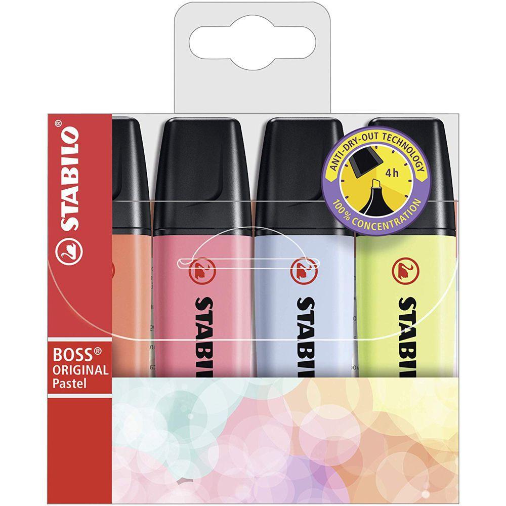Marca Texto Stabilo Boss Pastel Com 4 Cores 70 4 3 Marcador Caneta Marca Texto Magazine Luiza