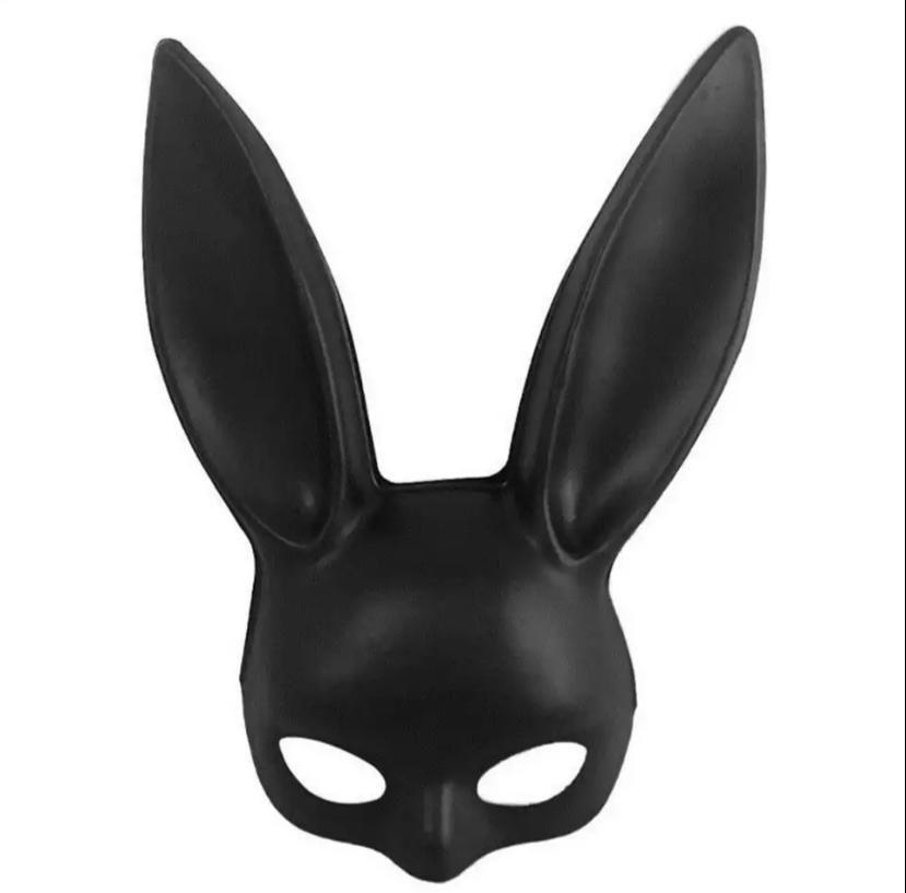 Máscara Adulto Orelhas de coelho meia face preta - Straymask - Máscara de  Festa - Magazine Luiza