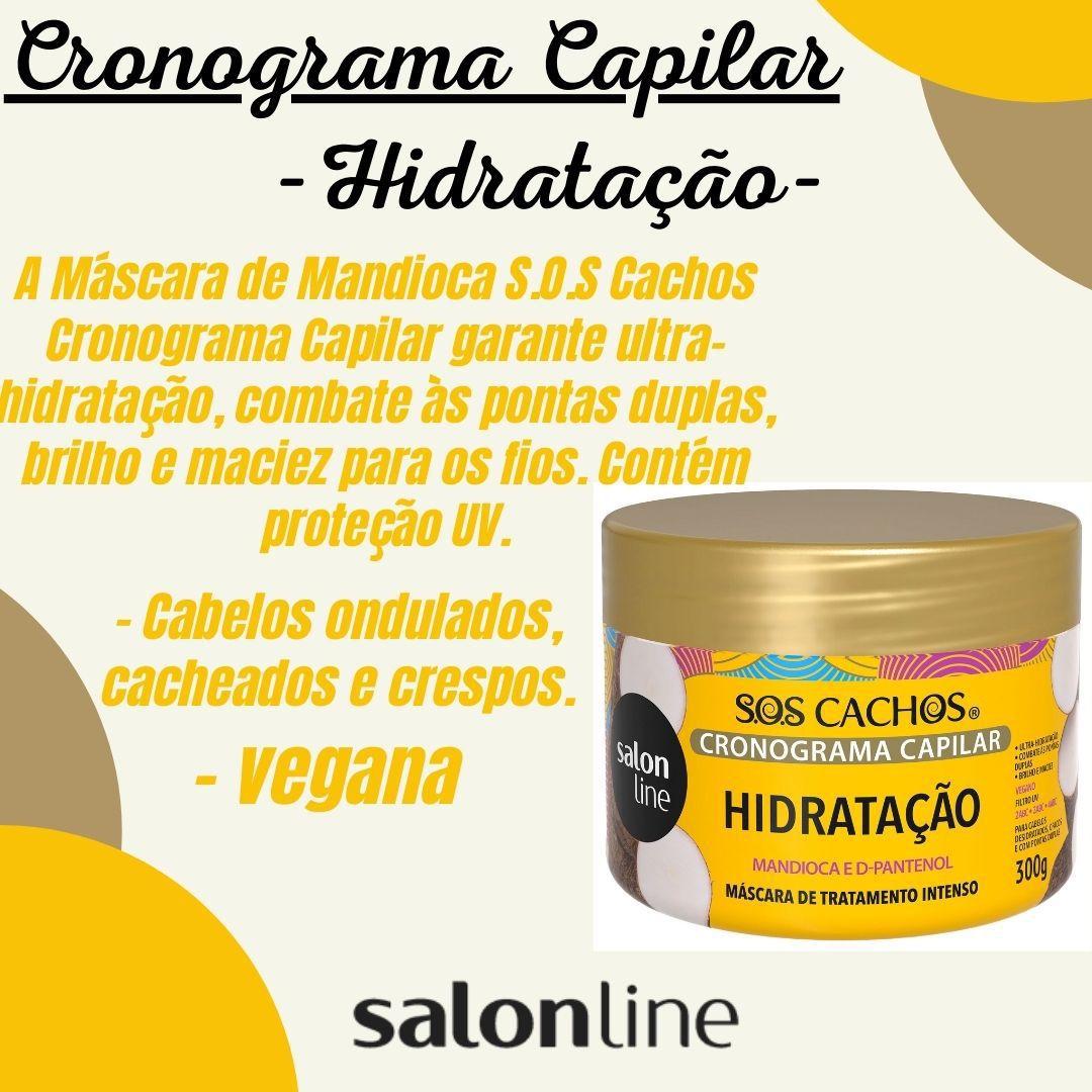 Mascara De Hidratacao Para O Cabelo Sos Cachos Cronograma Capilar Tratamento Intenso 300g Salon Line Cuidados Com O Cabelo Magazine Luiza