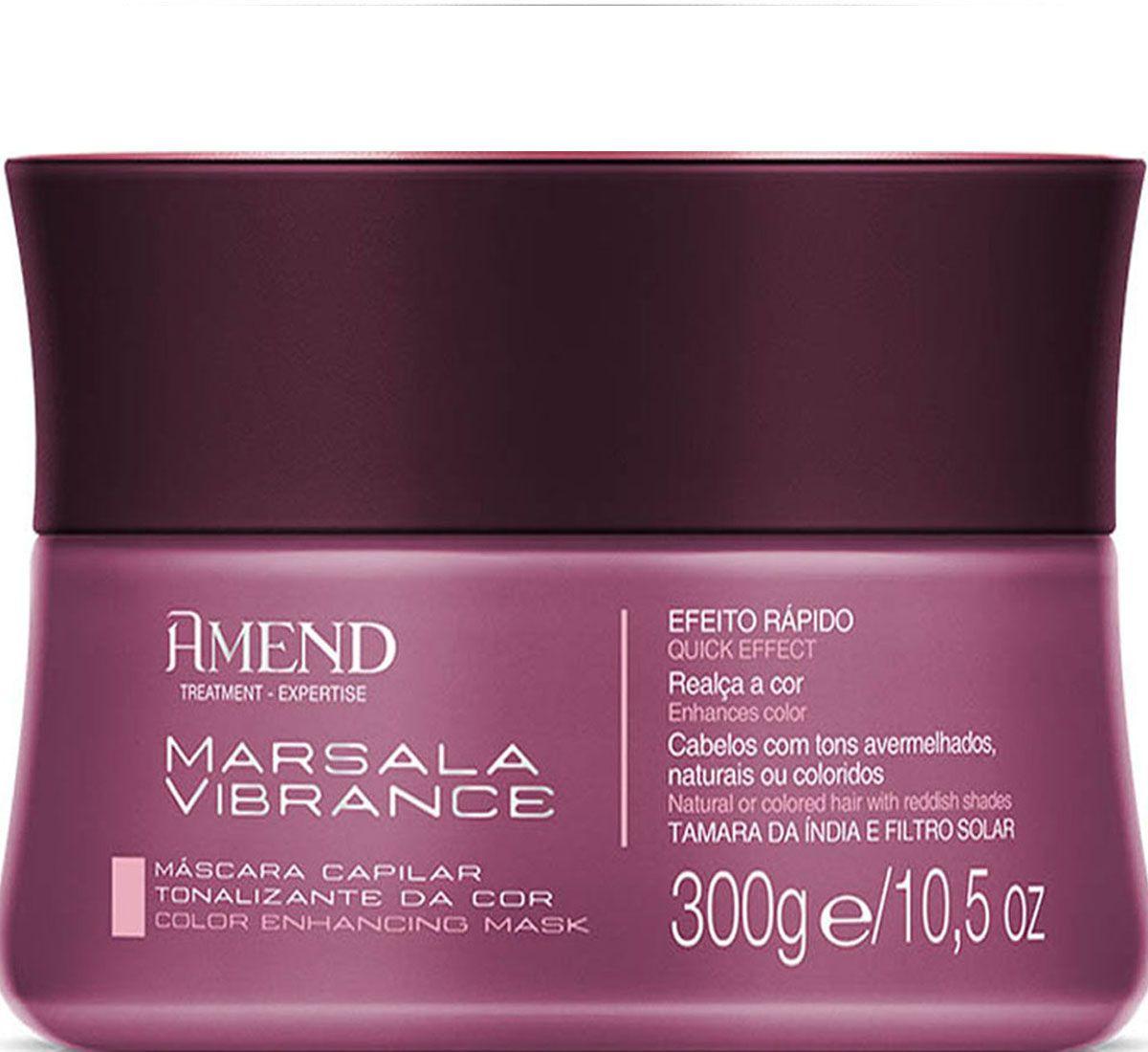 Máscara Matizadora Marsala Vibrance - Amend 300g - Máscara Capilar -  Magazine Luiza