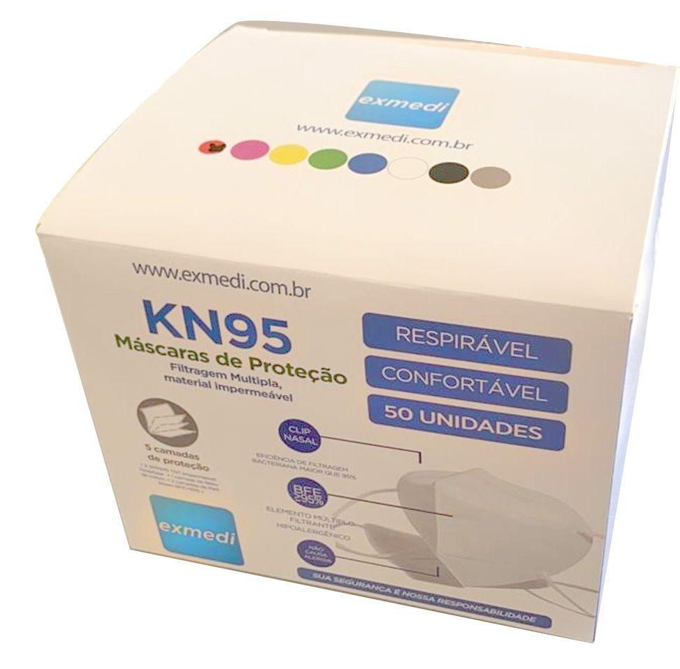 Máscara pff2/n95 preta adulto caixa 50 unidades EXMEDI No Magalu