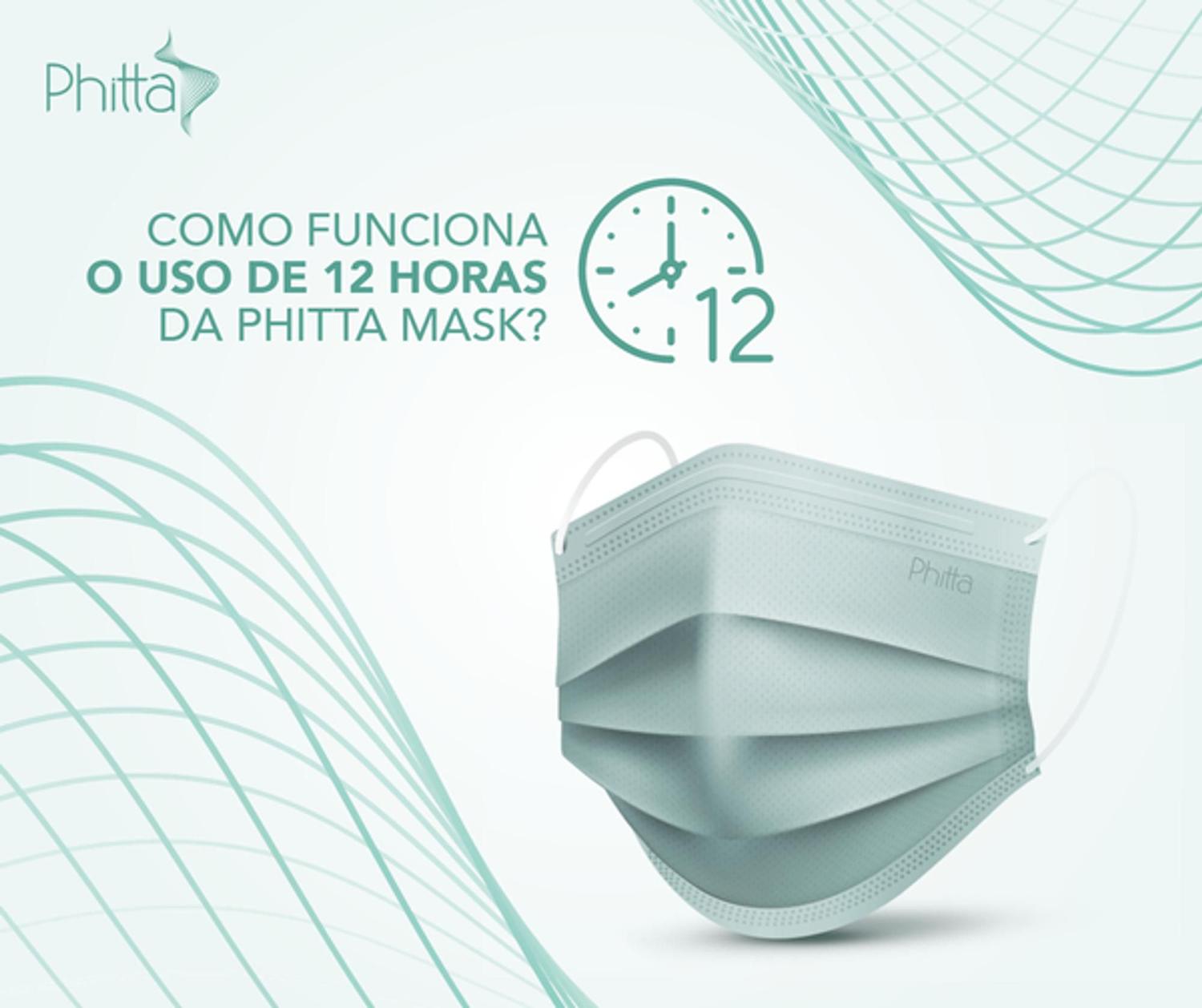 Máscara Phitta Mask Virucida 12 horas 20 unidades No Magalu