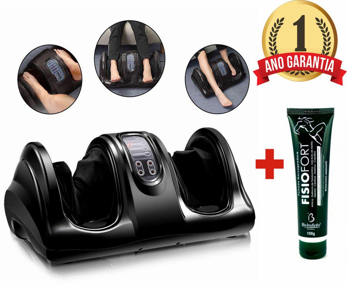 Massageador Para Pernas E Pés Foot Massager 4 Programas + Gel