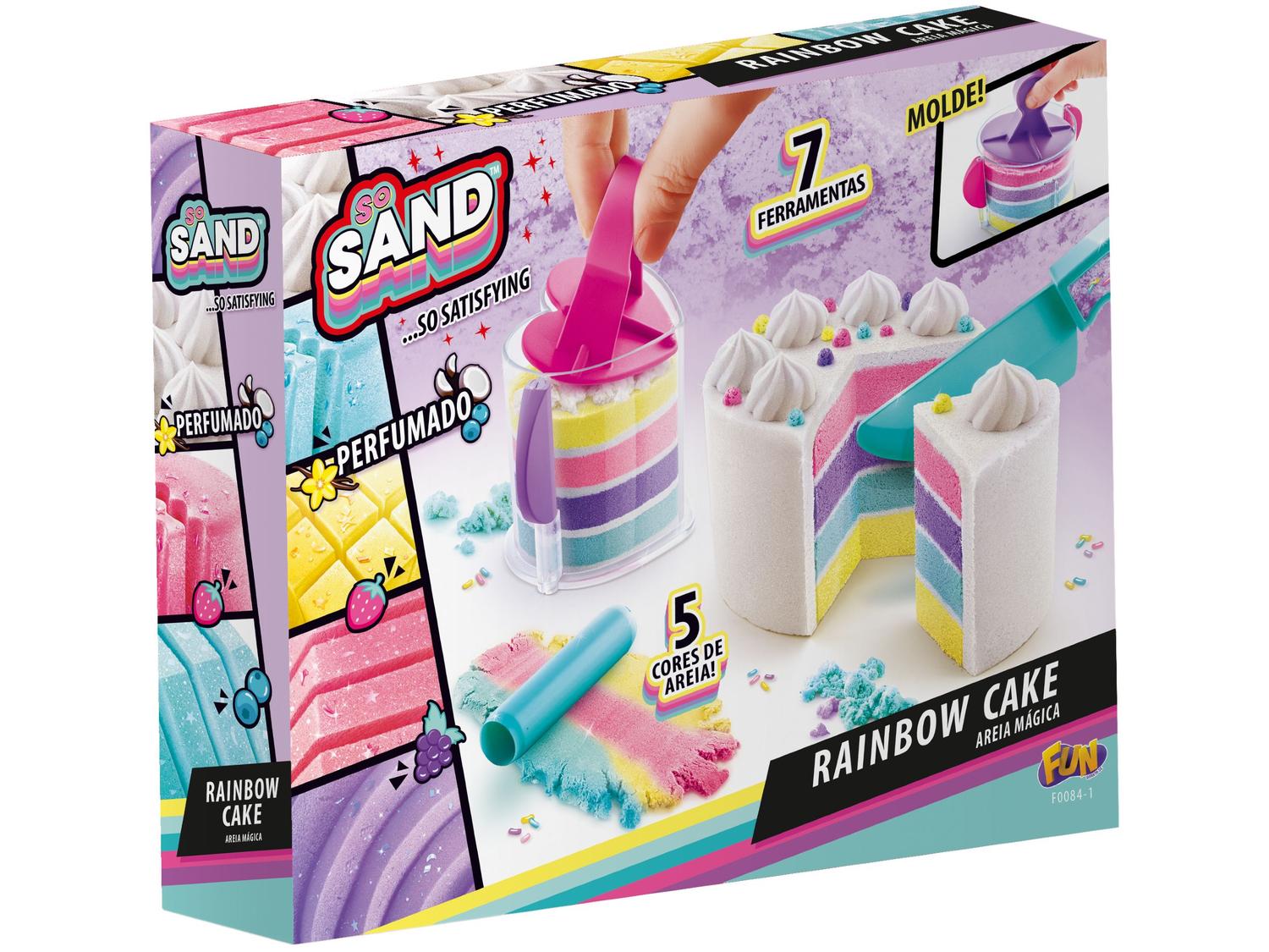 Massinha Areia Arts and Crafts Rainbow Cake