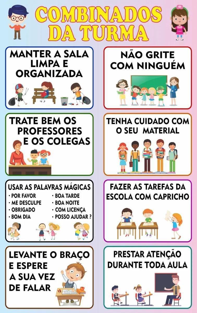 Material Apoio Banner Pedagógico Combinados Da Turma - Loja Amoadesivos -  Banner Pedagógico - Magazine Luiza