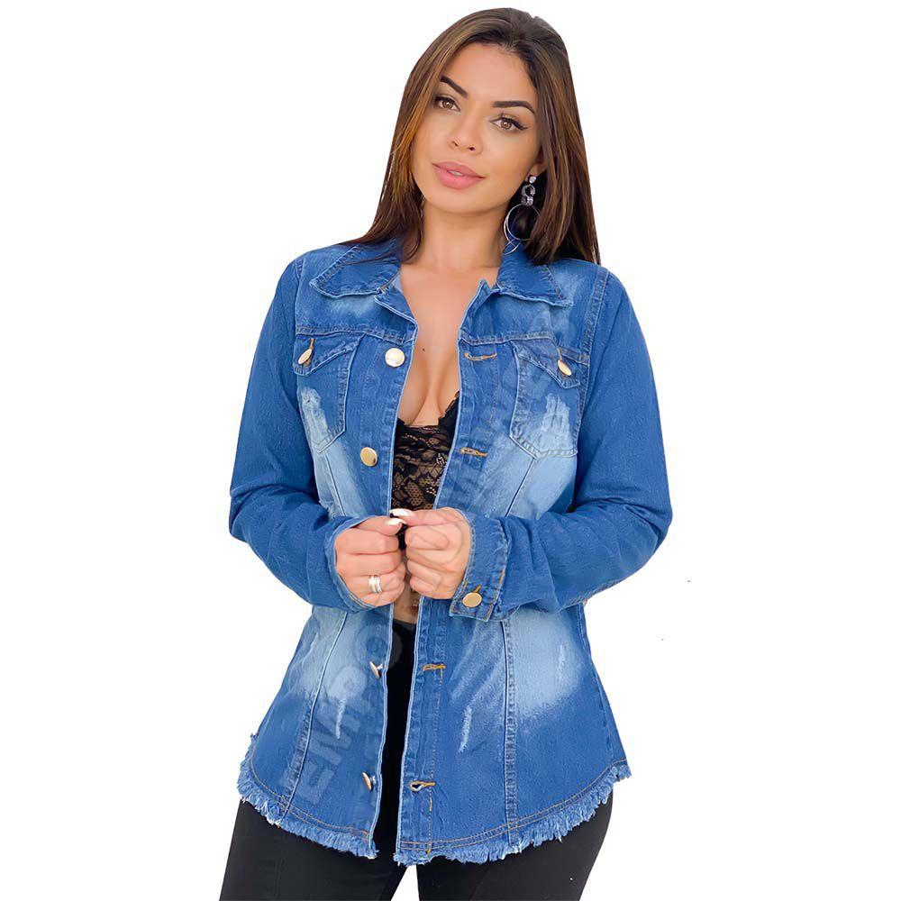 jaqueta jeans max feminina