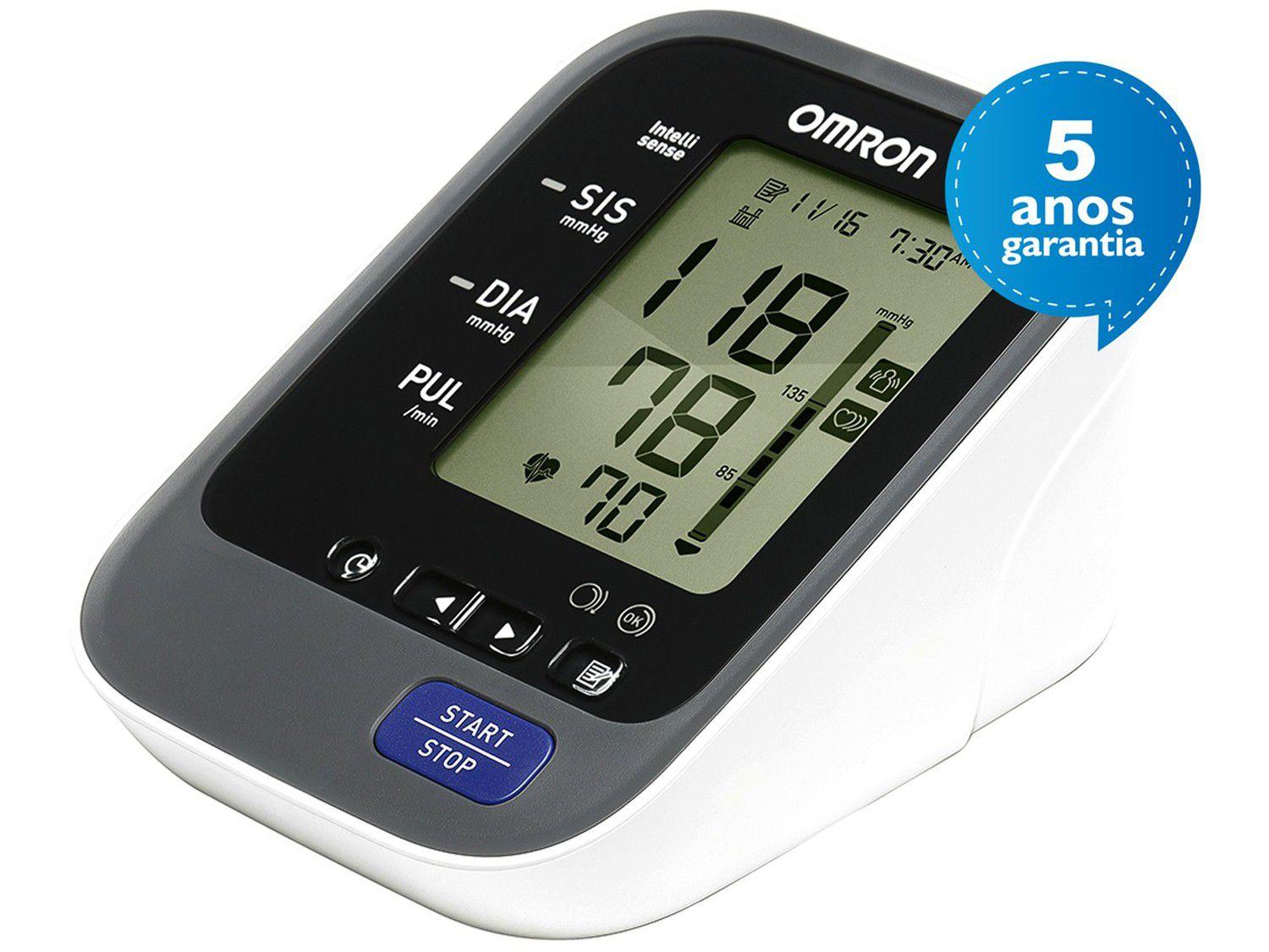 Medidor de Pressão Arterial de Braço Digital Omron Automático ELITE+ ...
