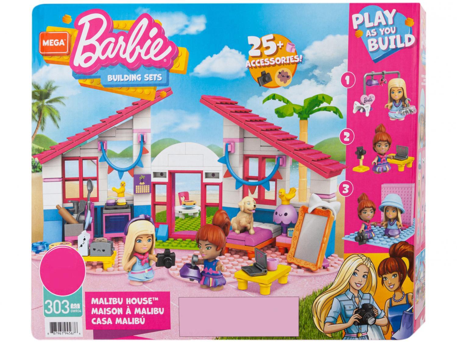 Mega Construx Mcx Barbie Casa Malibu 24cm Mattel