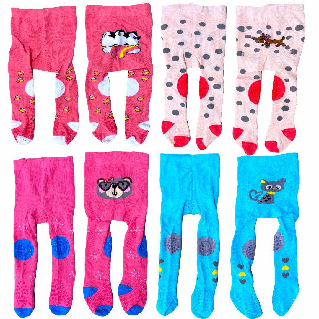 Meia Calça Bebê Menina Colorida Super Quente Kit 3 Pares Inverno ...