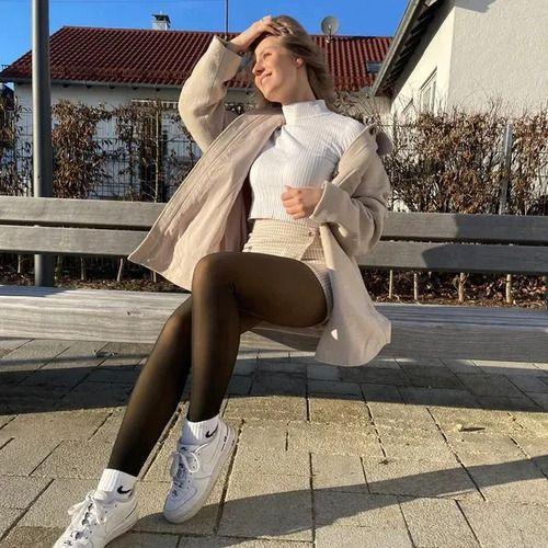 Jeans Vestido Meia CalÃ§a E Tenis Looks Com Meia CalÃ§a Preta E