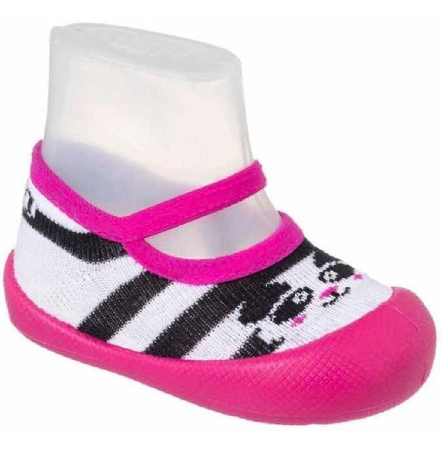 Meia tipo sapatilha com Sola Confort Cor Preto/Branco/Magenta Klin Tamanho  22 - Bolsas e Acessórios - Magazine Luiza