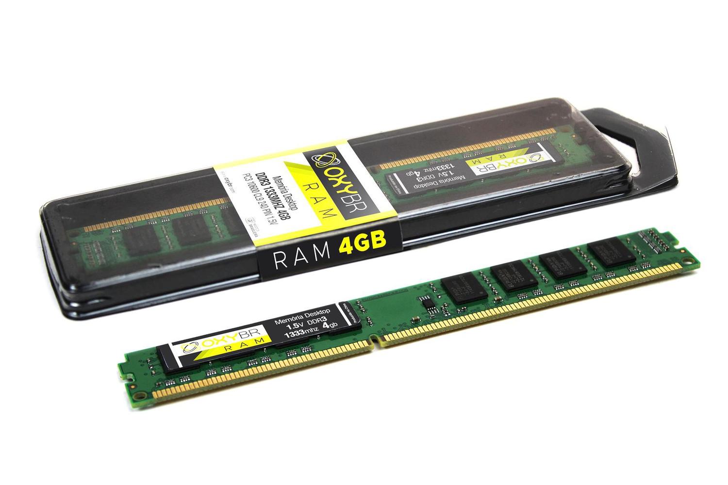 Memória Ram OxyBR DDR3 4GB 1333MHz - Memória RAM - Magazine Luiza