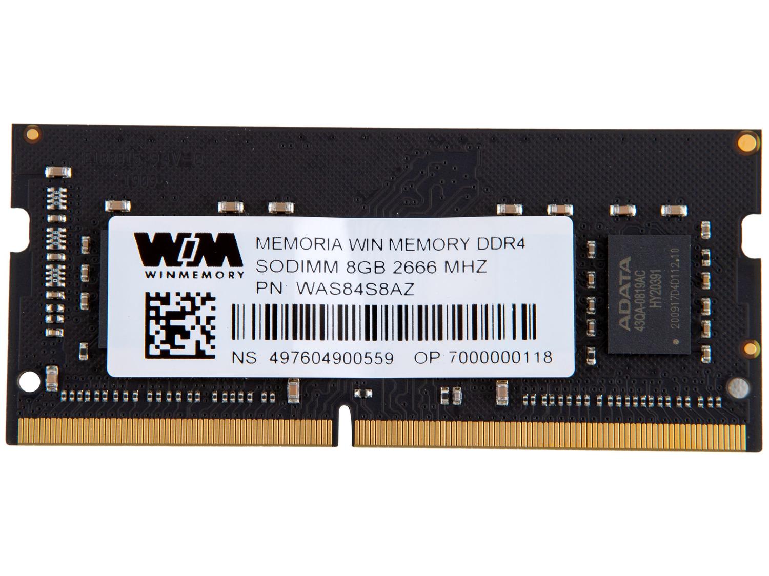 Memória RAM para Notebook 8GB DDR4 PCWare