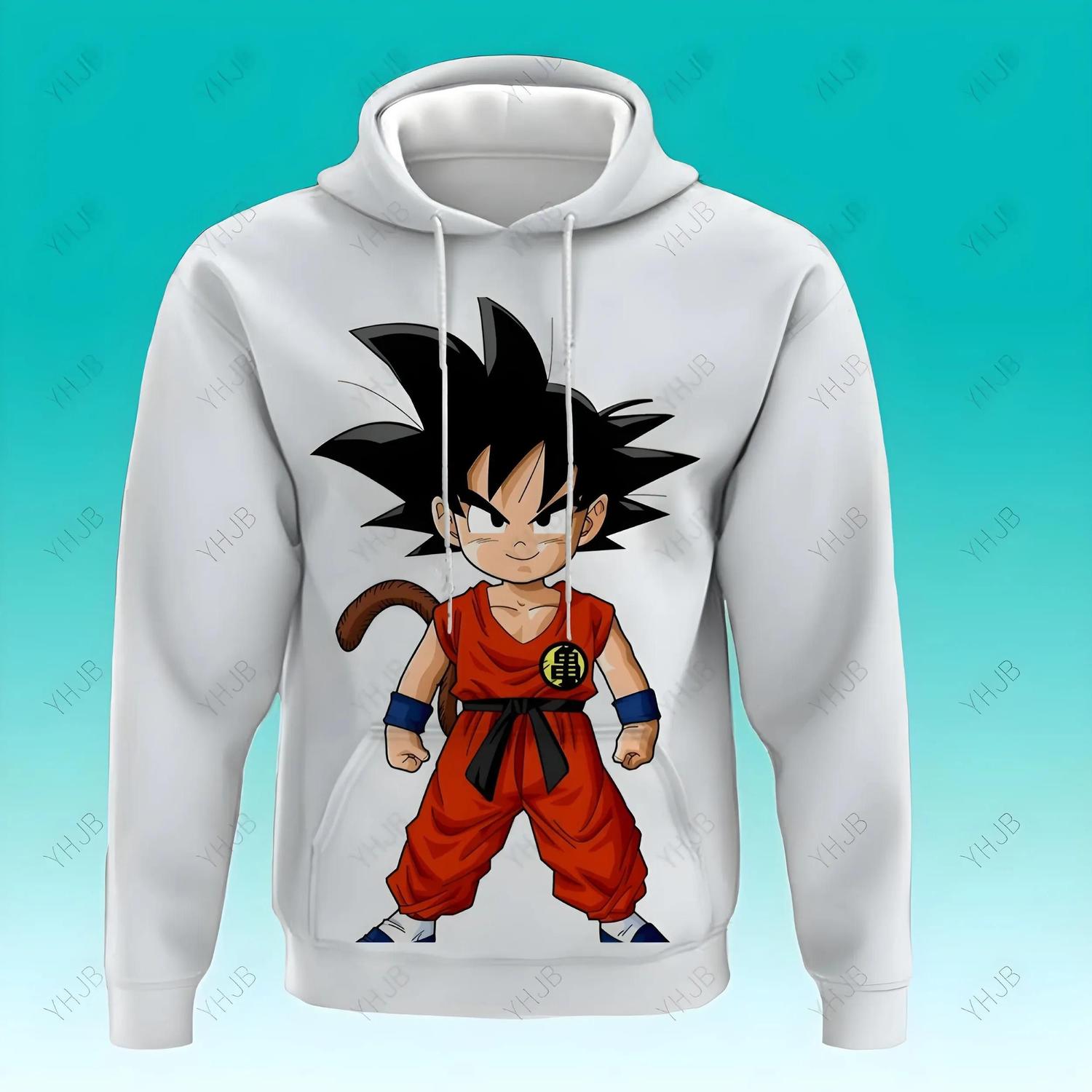 Meninos Dragon Ball Z Super Saiyan Goku Vegeta Moletom Com Capuz