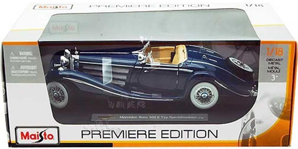 Mercedes Benz 500k Type Special Roadster 1936 Azul 1/18