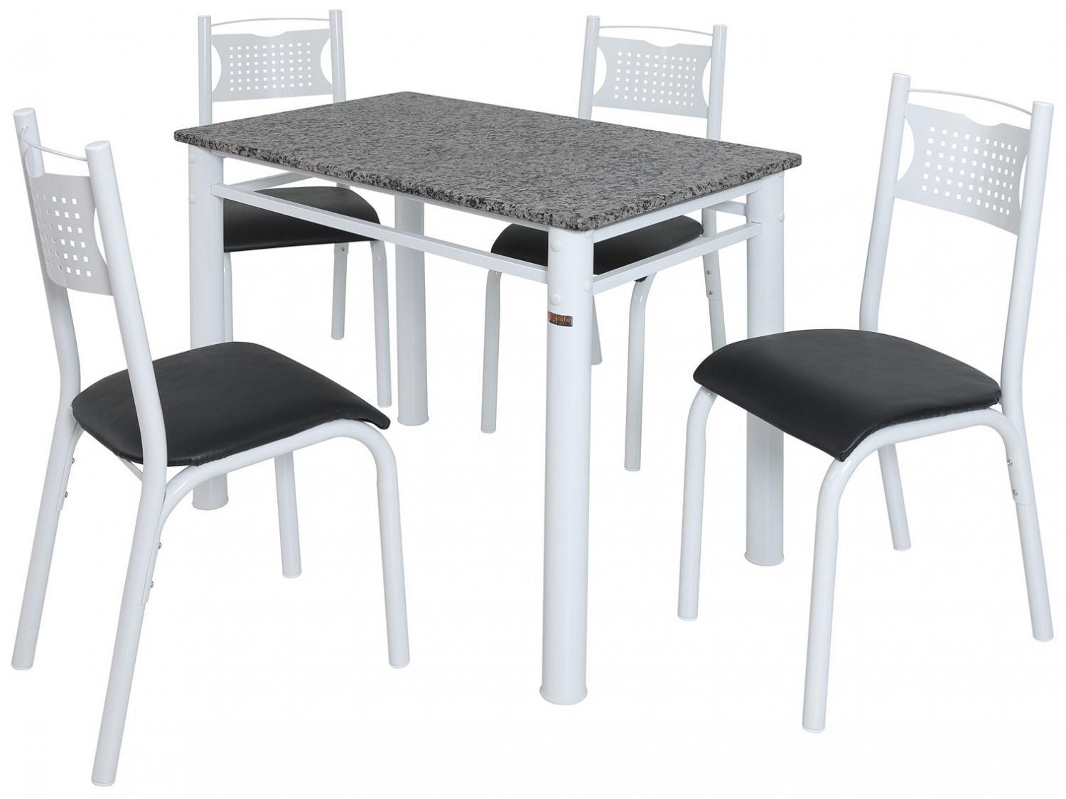 Mesa de Cozinha 4 Cadeiras 4 Lugares Retangular