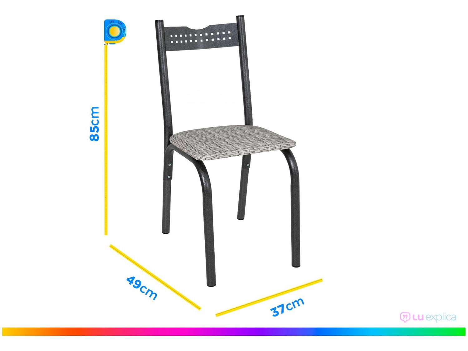 Mesa de Jantar 4 Cadeiras Quadrada