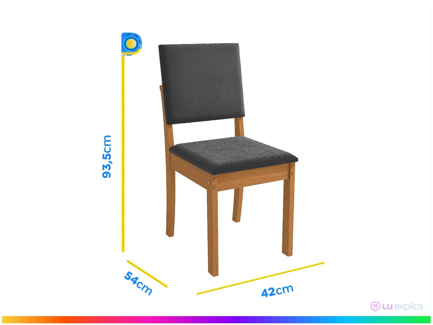 Mesa de Jantar 4 Cadeiras Redonda Tampo de MDF com Vidro Moscato Kappesberg