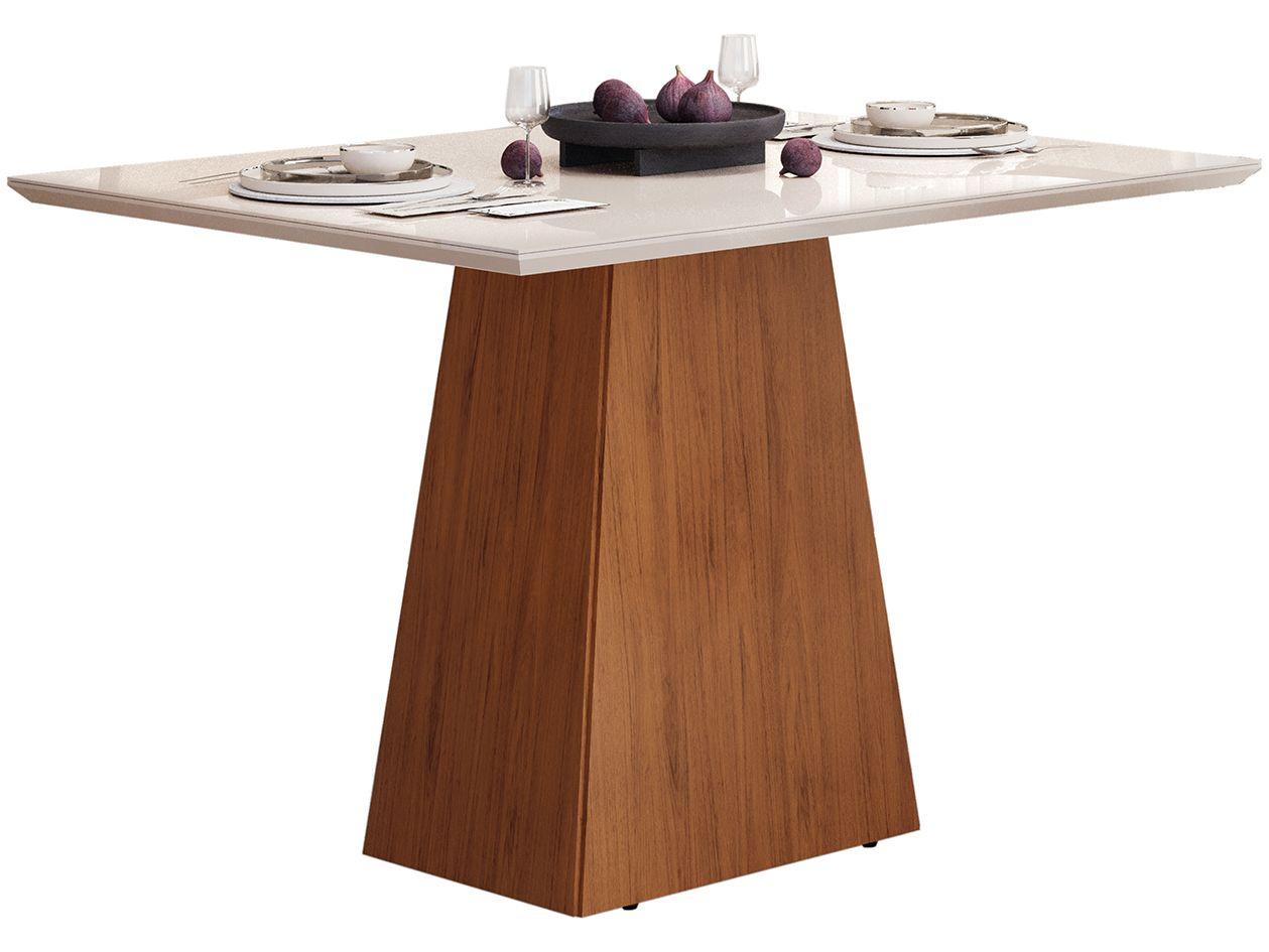 Mesa de Jantar 4 Cadeiras Retangular Freijo e Off DJ Móveis Copenhague