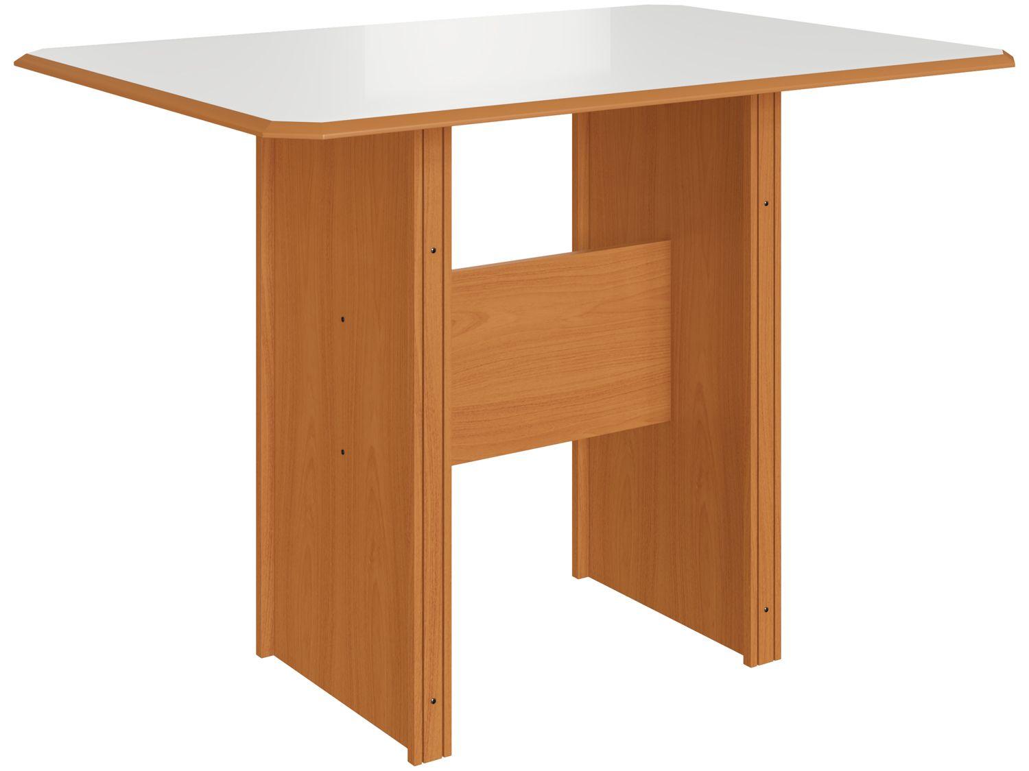 Mesa de Jantar 4 Cadeiras Retangular Noce e Off White Indekes Cristal