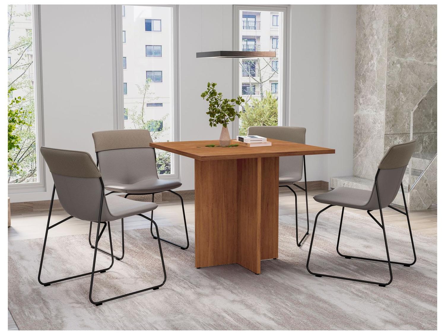 Mesa de Jantar 4 Lugares Retangular Cedro Casa D Paris