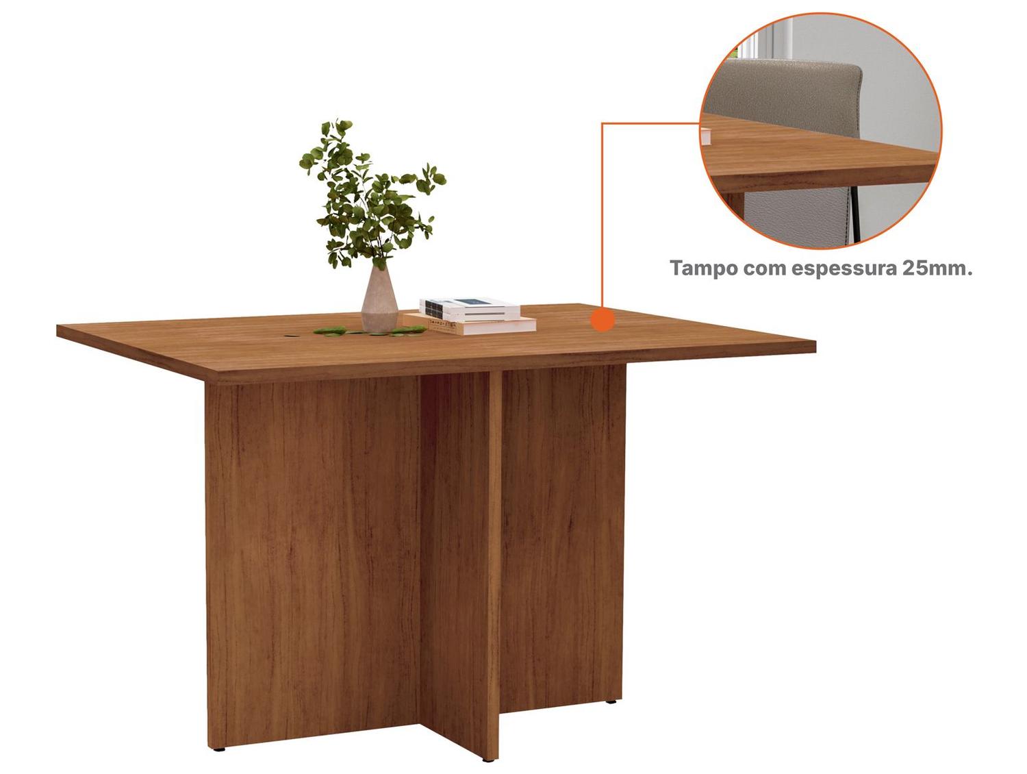 Mesa de Jantar 4 Lugares Retangular Cedro Casa D Paris