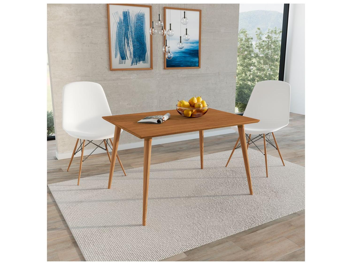 Mesa de Jantar 4 Lugares Retangular Cedro Casa D Veneza