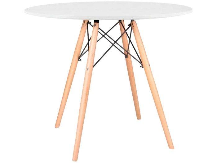 Mesa de Jantar 5 Cadeiras Redonda Branco 