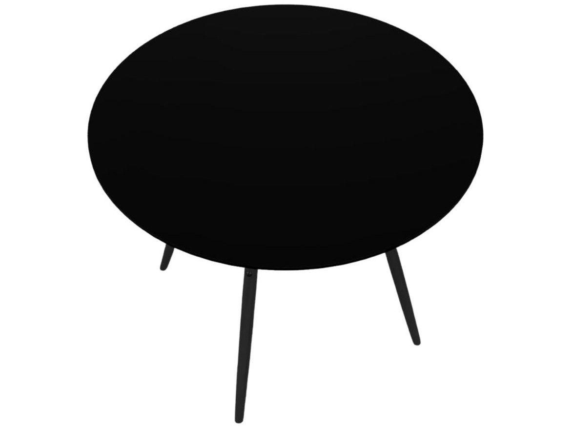 Mesa de Jantar 5 Cadeiras Redonda Preta 