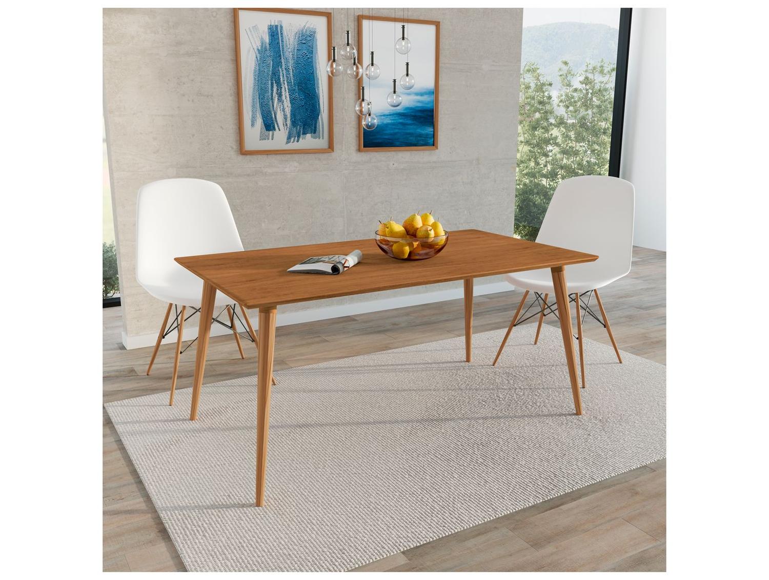 Mesa de Jantar  6 Lugares Retangular Cedro Casa D Veneza