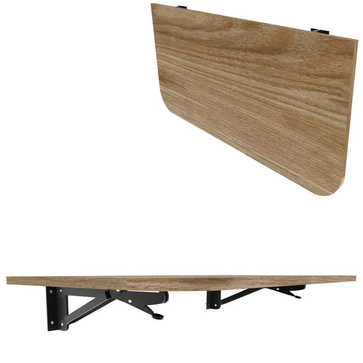 Mesa Dobrável De Parede 1 Metro Madeira MDF Arredondada Cumaru Trend ...