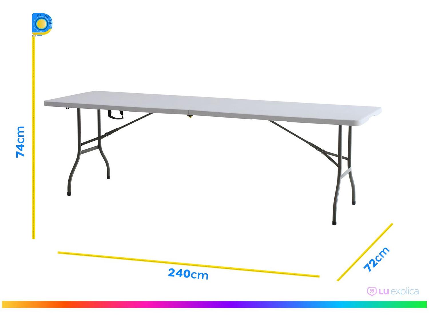 Mesa Dobrável Multiuso 240cm Otello DOB-BR3