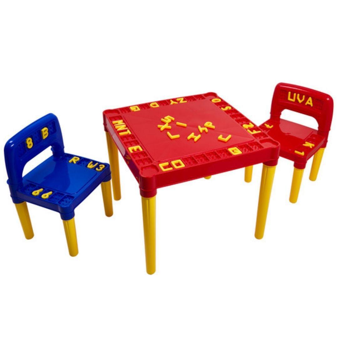 Mesa Infantil Com 2 Cadeira Educativa Para Crianças 3827 - Tritec - Outros  Móveis - Magazine Luiza