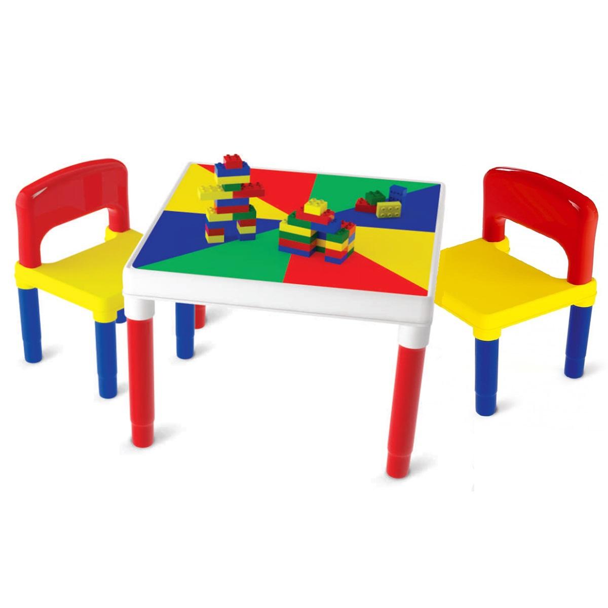 Mesa Mesinha Infantil Didática + 2 Cadeiras